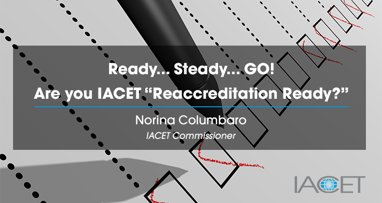Ready...Steady...GO!  Are you IACET "Reaccreditation-Ready"? image