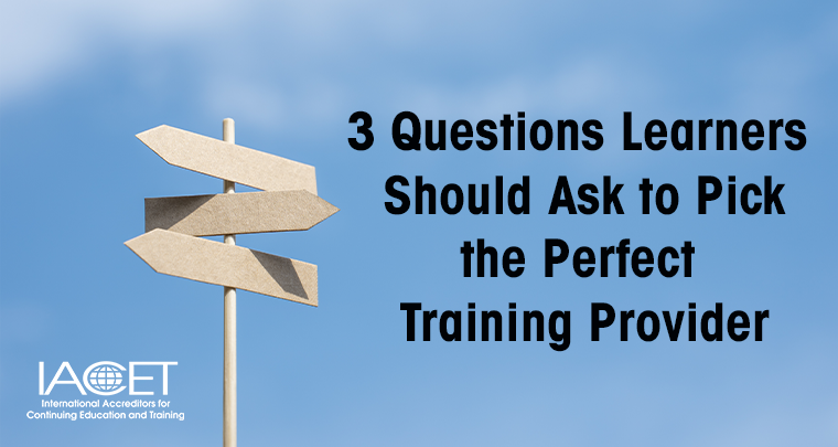 3 Questions Learners  Should Ask to Pick the Perfect  Training Provider image