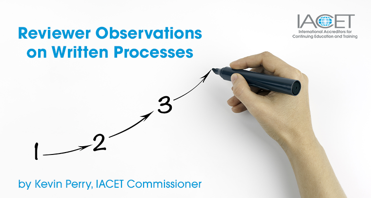 Reviewer Observations on Written Processes image